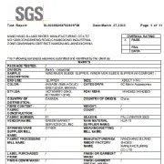 Marks Component Chemical testing report
