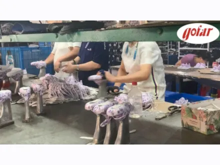 Baby sneakers production progress from Gofar Footwear