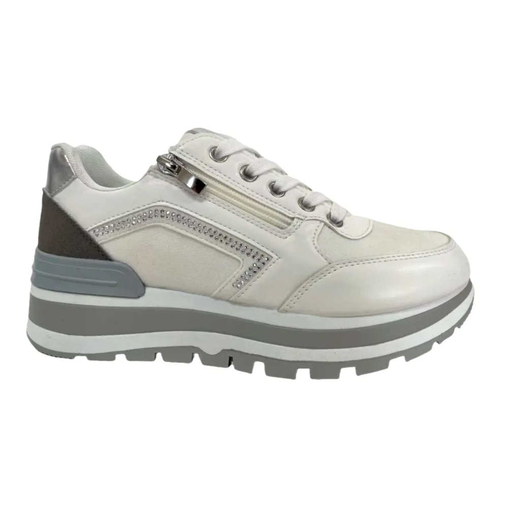 Women's Casual Platform Sneakers -zipper and lace | OEM/ODM Supplier