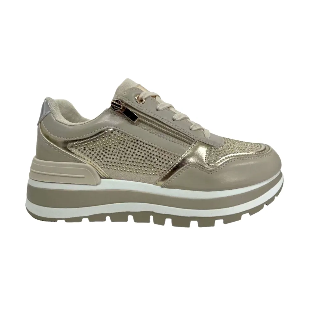 Women's Casual Platform Sneakers -zipper and lace | OEM/ODM Supplier