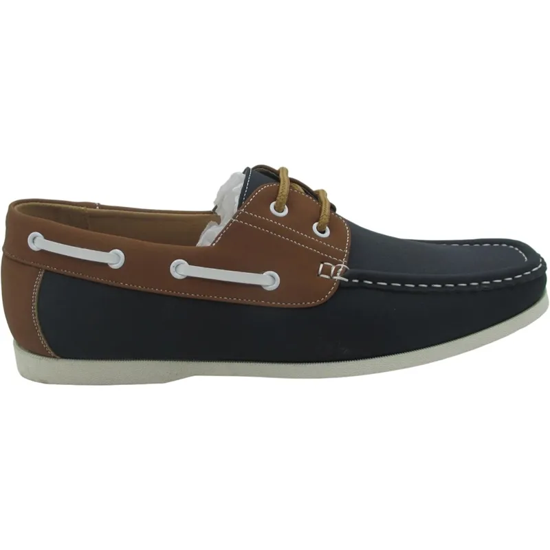 Men’s Vegan Leather Lace-Up Boat Shoes – Eco-Friendly Casual Moccasin Loafers for Driving & Daily Wear