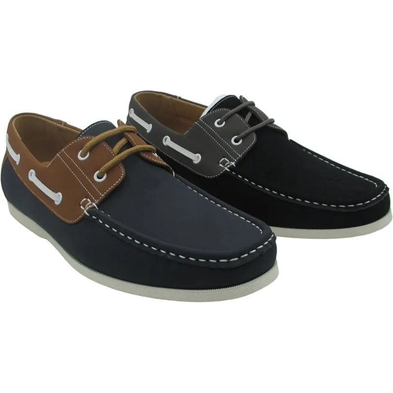 Men’s Vegan Leather Lace-Up Boat Shoes – Eco-Friendly Casual Moccasin Loafers for Driving & Daily Wear
