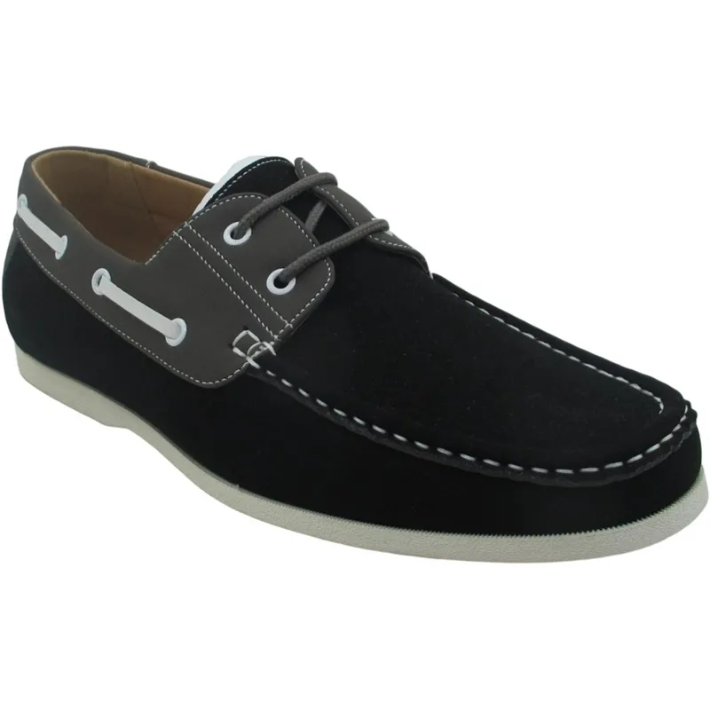 Men’s Vegan Leather Lace-Up Boat Shoes – Eco-Friendly Casual Moccasin Loafers for Driving & Daily Wear
