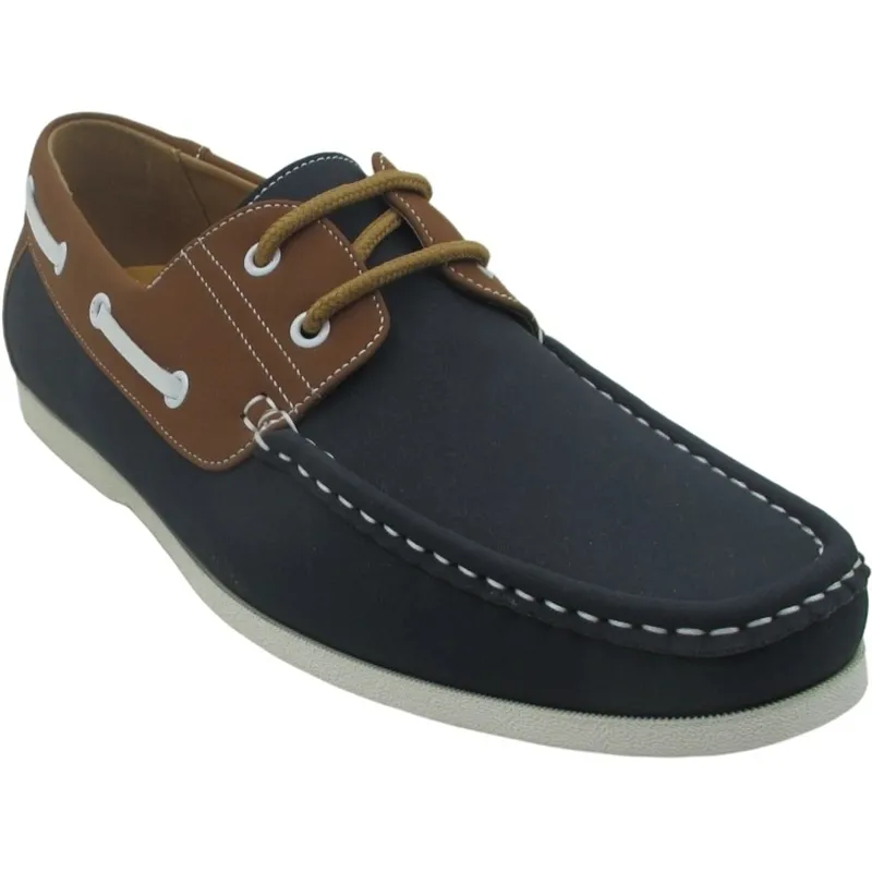 Men’s Vegan Leather Lace-Up Boat Shoes – Eco-Friendly Casual Moccasin Loafers for Driving & Daily Wear