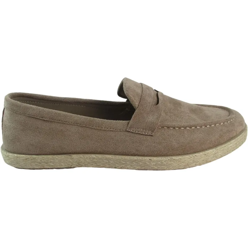 Men’s Faux Suede Penny Loafer Espadrilles – Lightweight Summer Slip-Ons with European Flair