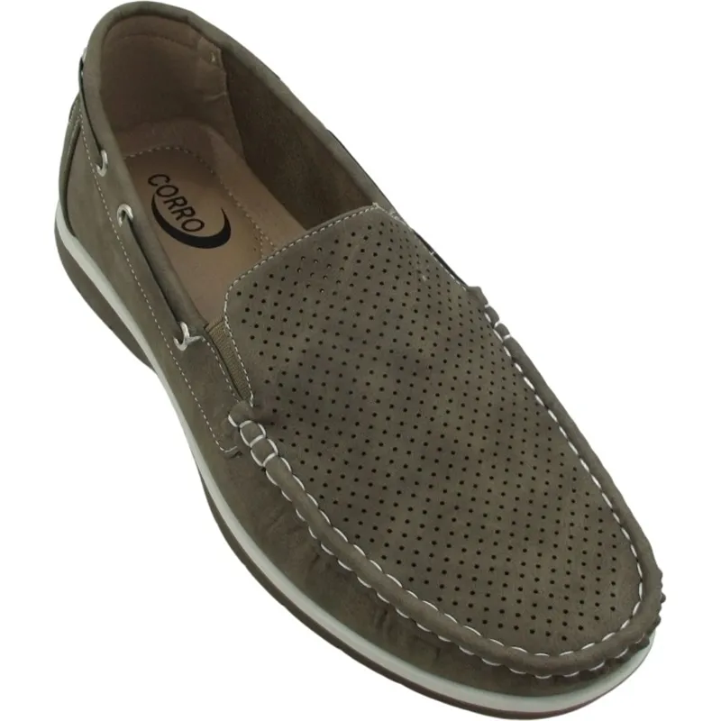 Men’s Breathable Openwork Boat Shoes – Eco Leather Slip-Ons for Smart-Casual Comfort