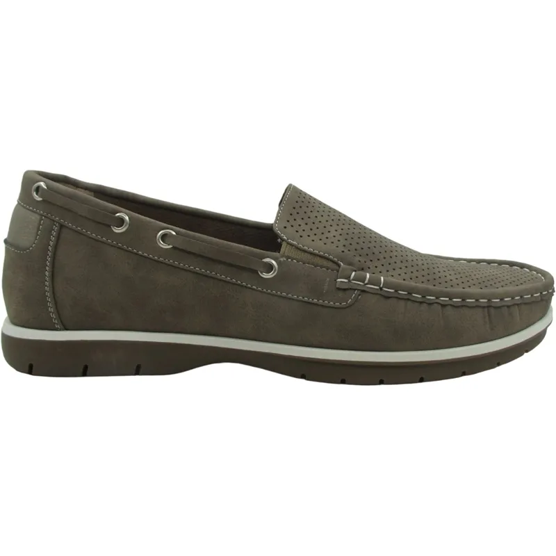Men’s Breathable Openwork Boat Shoes – Eco Leather Slip-Ons for Smart-Casual Comfort