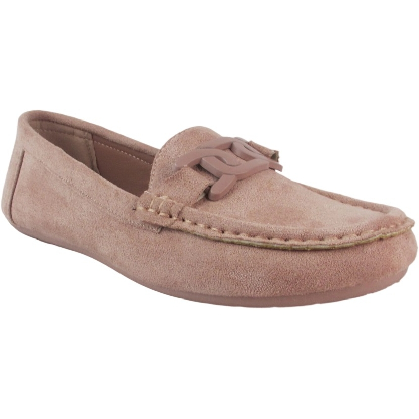Women’s Faux Suede Moccasin Loafers – Classic Slip-On Flats for Everyday Comfort