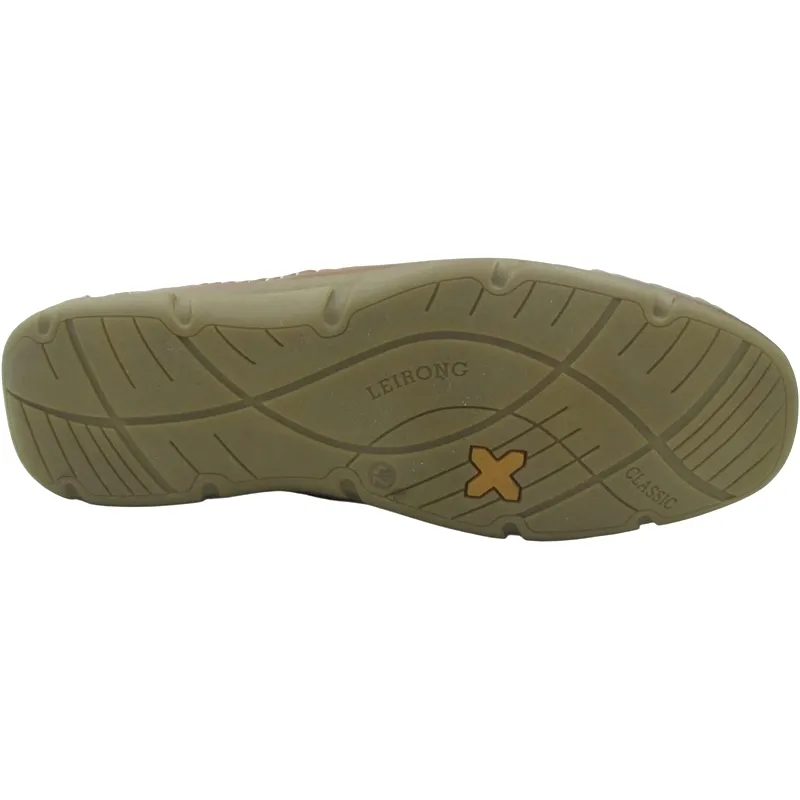 Men’s Perforated PU Leather Loafers – Breathable Slip-On Shoes for Smart-Casual Wear