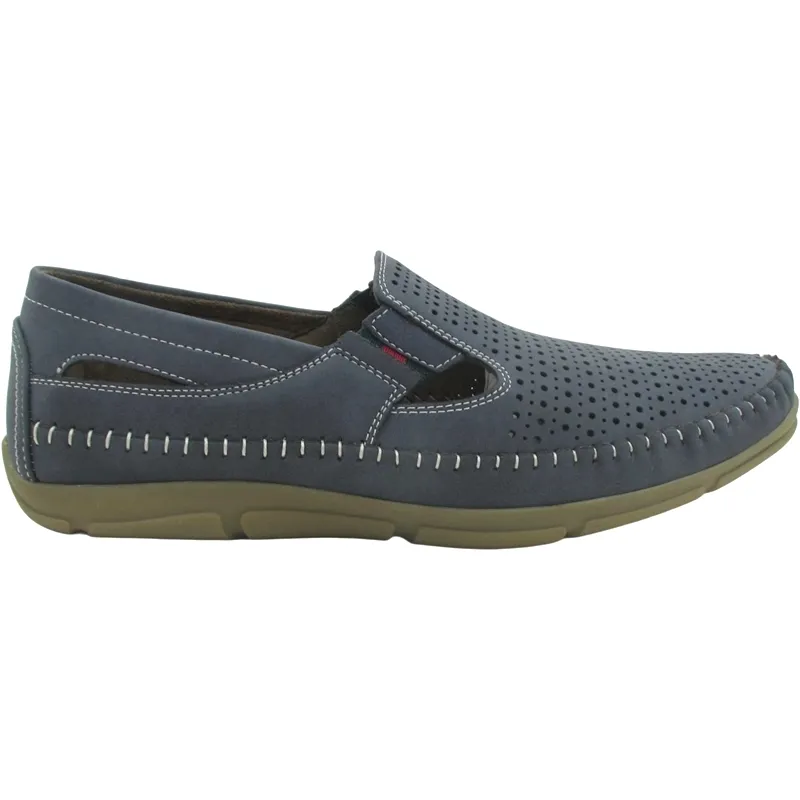 Men’s Summer Moccasin Loafers – Breathable Openwork Slip-On Shoes for Casual Comfort