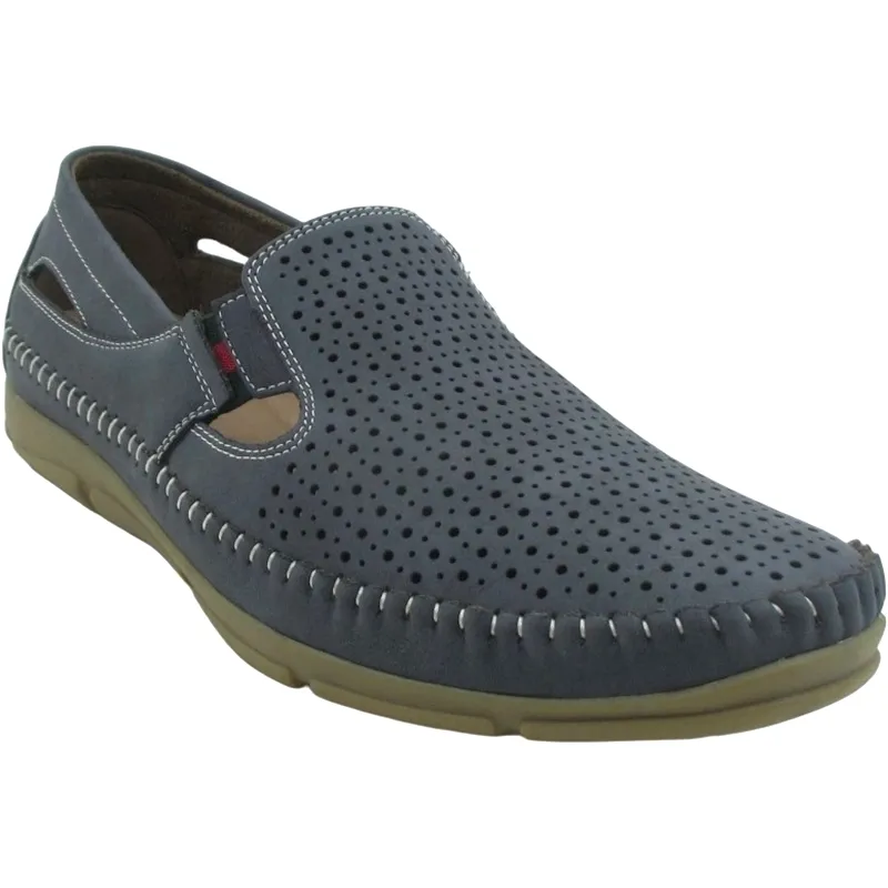 Men’s Summer Moccasin Loafers – Breathable Openwork Slip-On Shoes for Casual Comfort