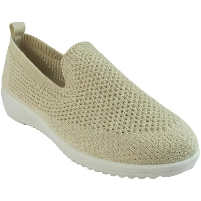Women’s Mesh Espadrilles – Slip-On Summer Shoes with Low Wedge Outsole