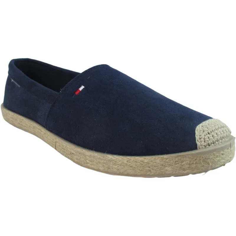 Men’s Microsuede Espadrilles – Slip-On Shoes with Nose Insert & Rope Sidewall
