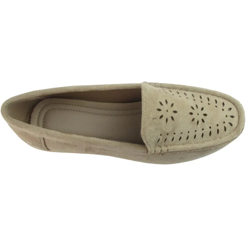 Women’s Faux Suede Loafers – Casual Slip-On Moccasin Shoes for Everyday Wear