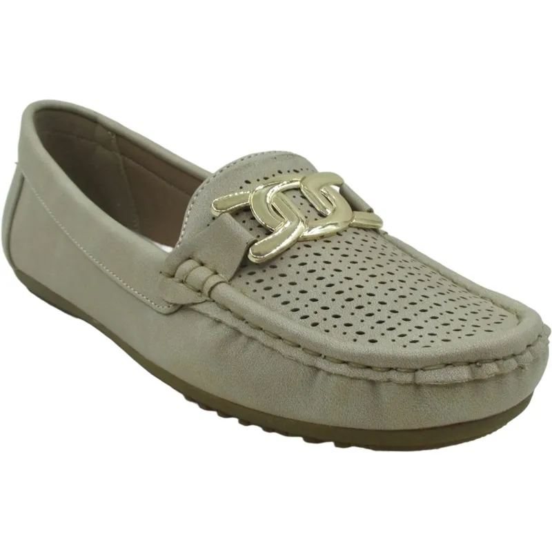 Women’s PU Leather Moccasins – Slip-On Flat Casual Shoes for Everyday Comfort