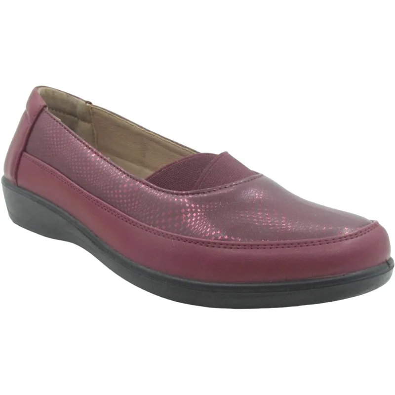 Women’s Casual PU Leather Ballet Shoes – Slip-On Flats with Wedge Sole for All-Day Comfort