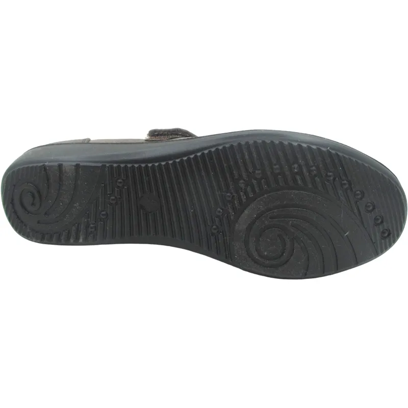 Women’s Mary Jane Ballet Flats – Casual PU Leather Shoes with Lower Wedge Sole