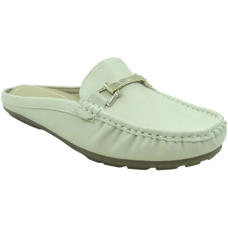 Women’s Ocean Drive Mule Loafers – PU Leather Backless Flats for Effortless Style