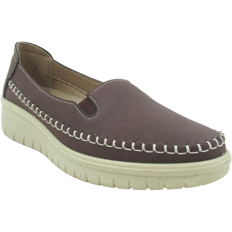 Women’s Casual PU Leather Slip-On Sneakers – Wedge Sole Comfort Shoes
