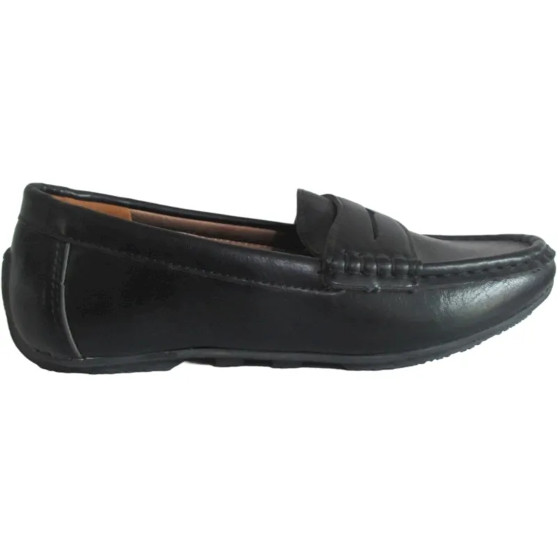 Men's Faux Leather Penny Loafers Sneakers – Casual Slip-On Dress Shoes