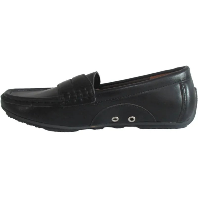 Men's Faux Leather Penny Loafers Sneakers – Casual Slip-On Dress Shoes