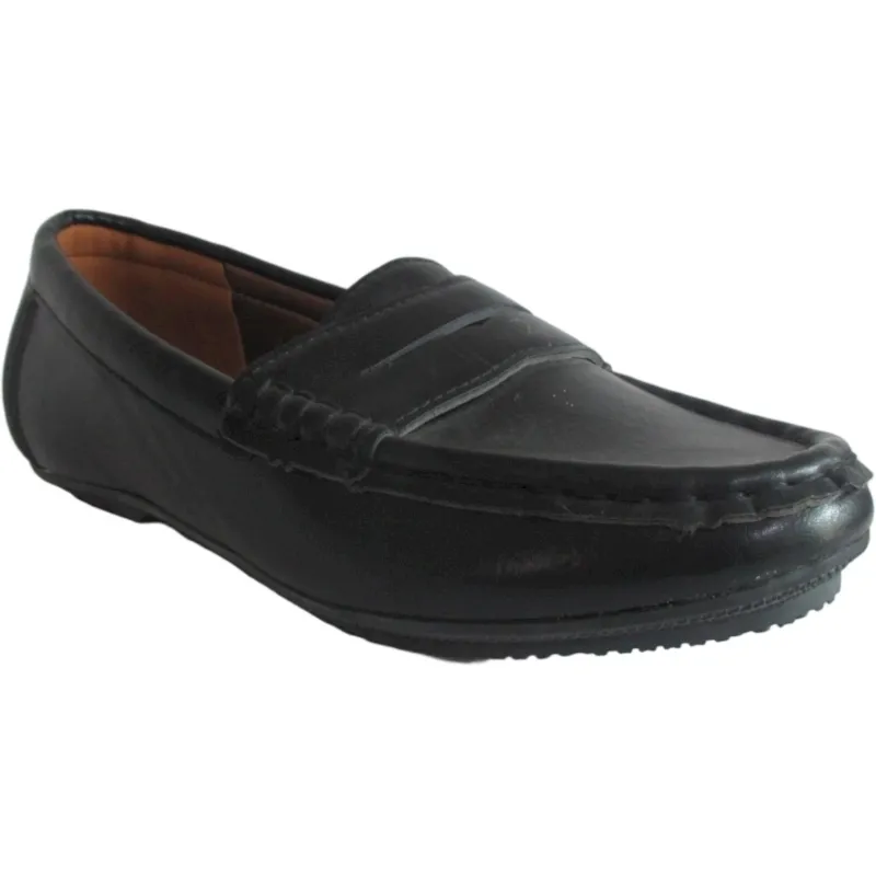 Men's Faux Leather Penny Loafers Sneakers – Casual Slip-On Dress Shoes