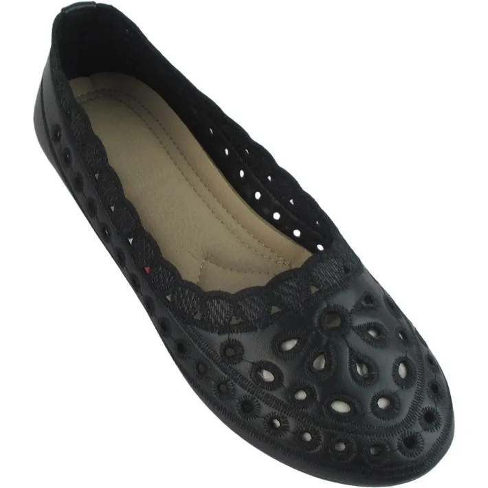 Elegant women’s hollow out ballet flats with a breathable design