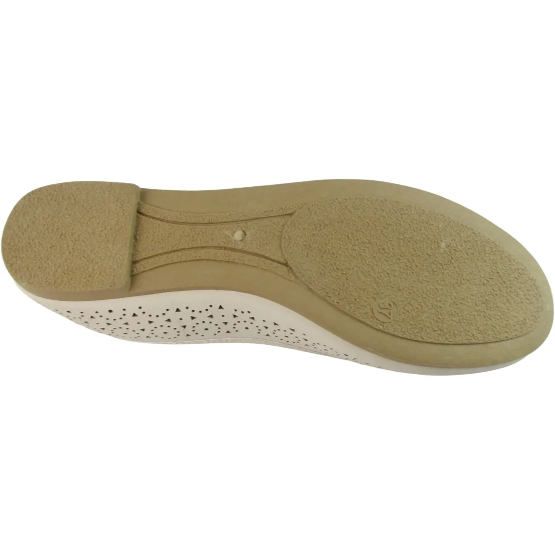 Women's Cut-Out PU Leather Ballet Flats – Bow Knot Slip-On Dress Shoes