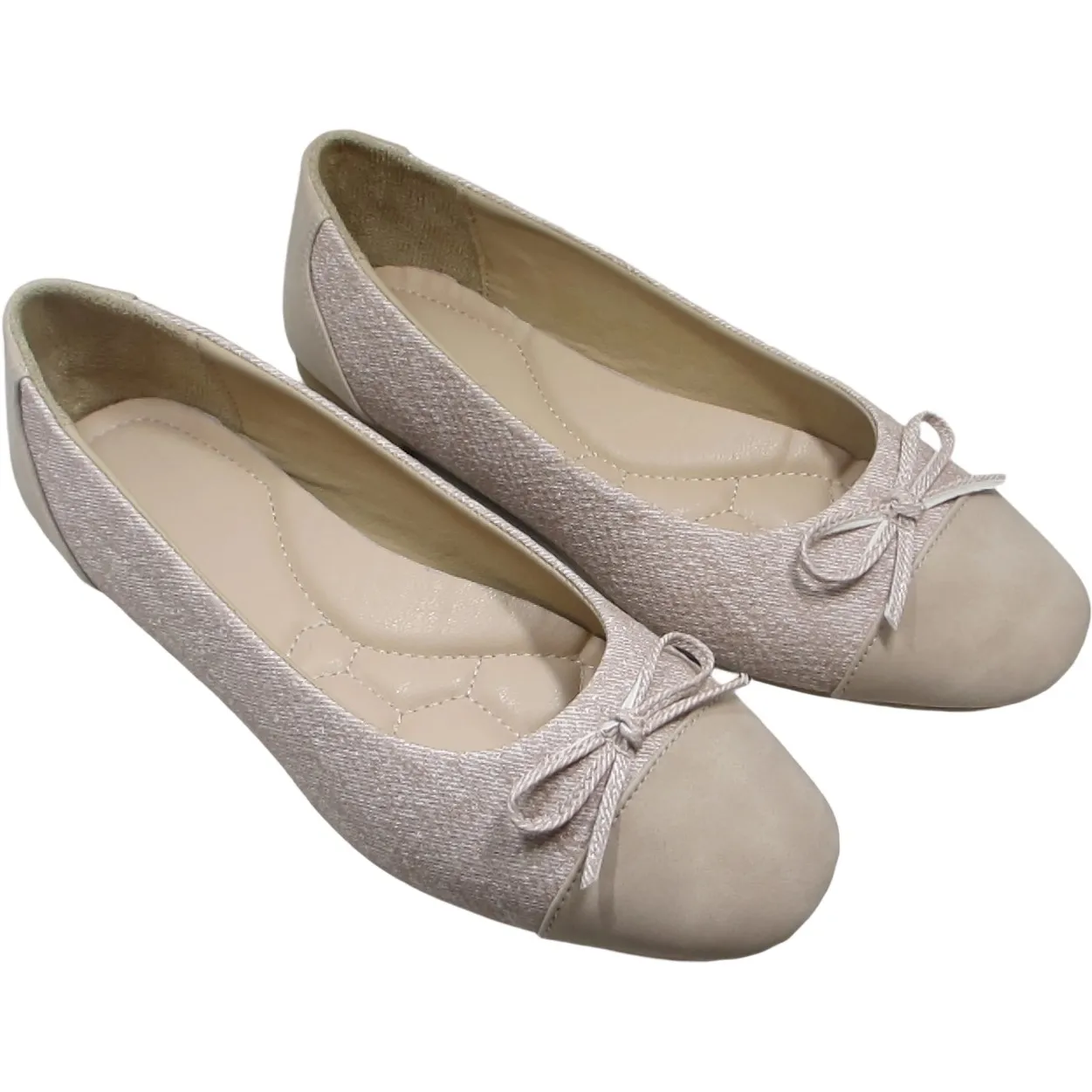 Women's Toe Cap Ballet Flats – Bow-Knot Slip-On Elegant Comfort Shoes