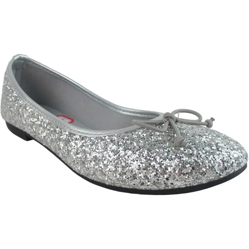 Wholesale Women’s Silver Glitter Ballet Flats – Fashion Shoes for Global B2B Buyers
