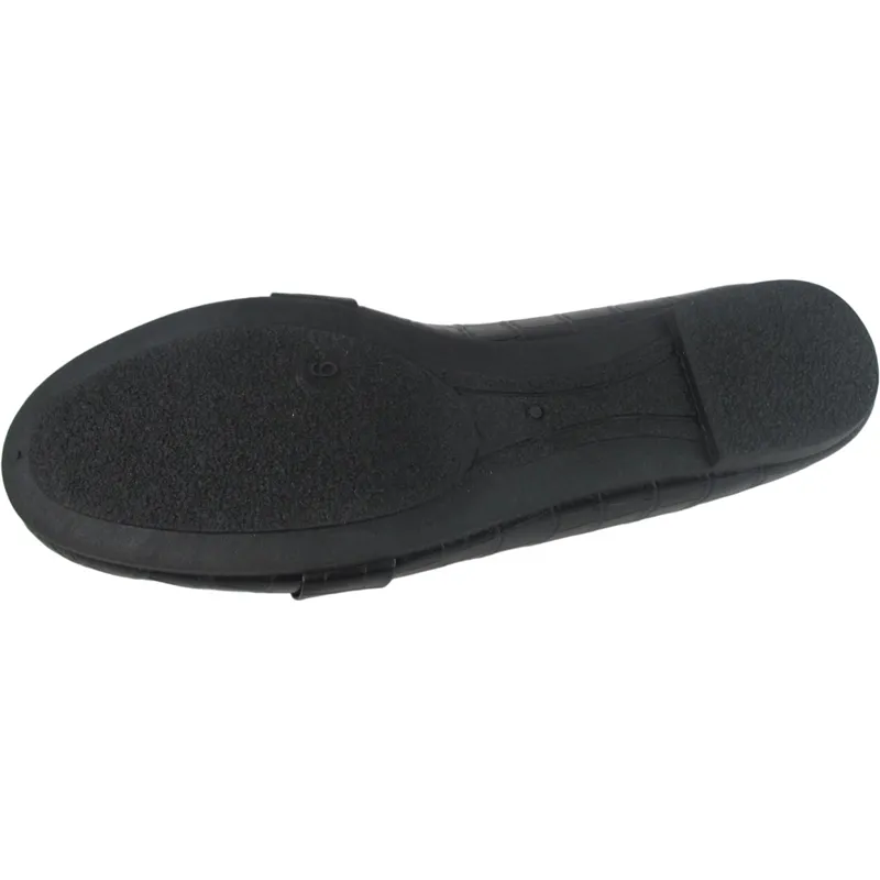 Wholesale Women’s Eco Leather Flat Loafers with Chain Decoration – Square Toe Style