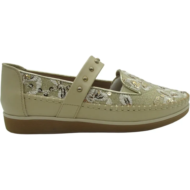 Wholesale Ladies Mary Jane Flat Slip-On Casual Shoes – Comfort Style for Everyday Wear