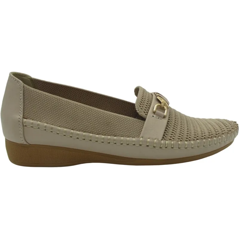 Wholesale Women’s Breathable Mesh Loafers with Decorative Chain – Lightweight Slip-On Flats