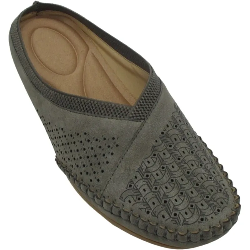 Wholesale Women’s PU Leather Half Slip-On Mules – Trendy Backless Flats for Everyday Wear
