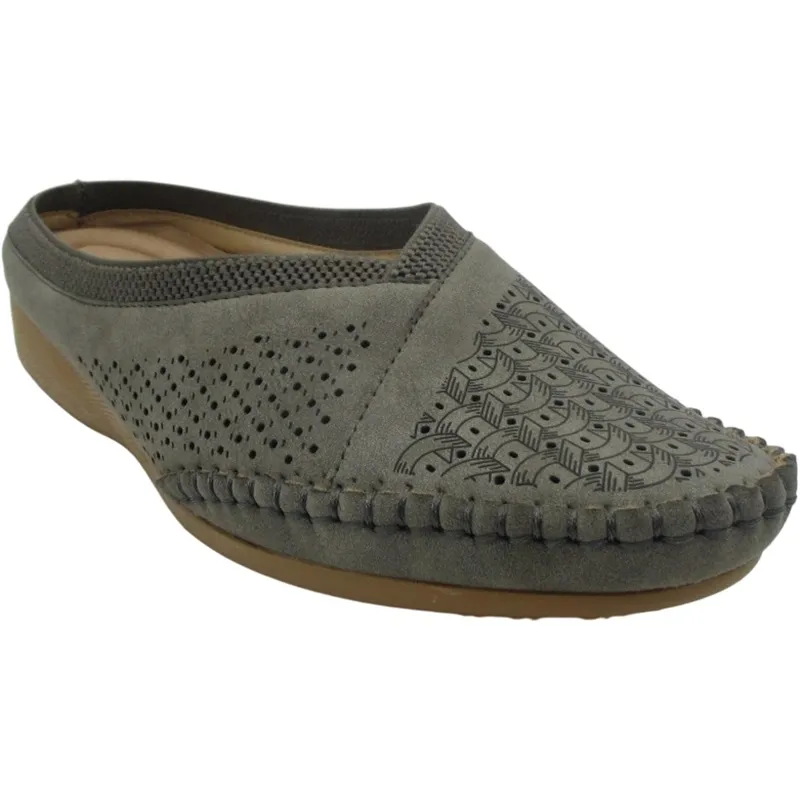 Wholesale Women’s PU Leather Half Slip-On Mules – Trendy Backless Flats for Everyday Wear