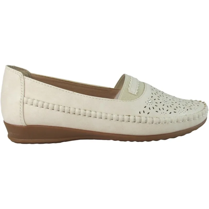 Women's Low Wedge Slip-On Loafers – PU Leather Comfort Flat Shoes for Wholesale
