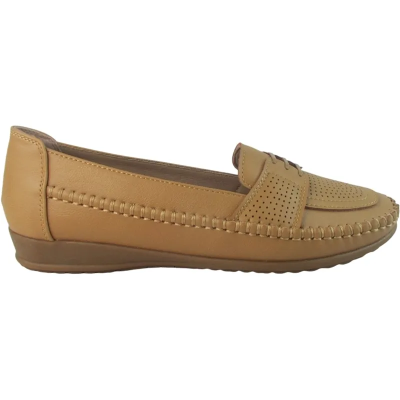 Wholesale Women’s PU Leather Wedge Loafer Flats – Comfortable & Stylish B2B Footwear
