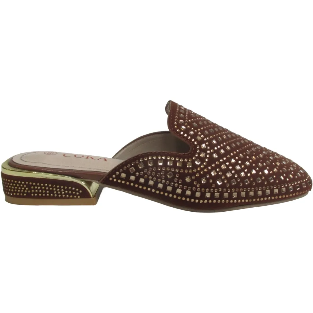 Women's Sparkle Rhinestone Backless Loafers Mules Bulk Sale