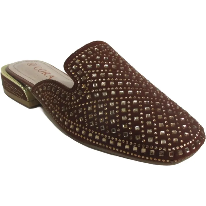 Women's Sparkle Rhinestone Backless Loafers Mules Bulk Sale