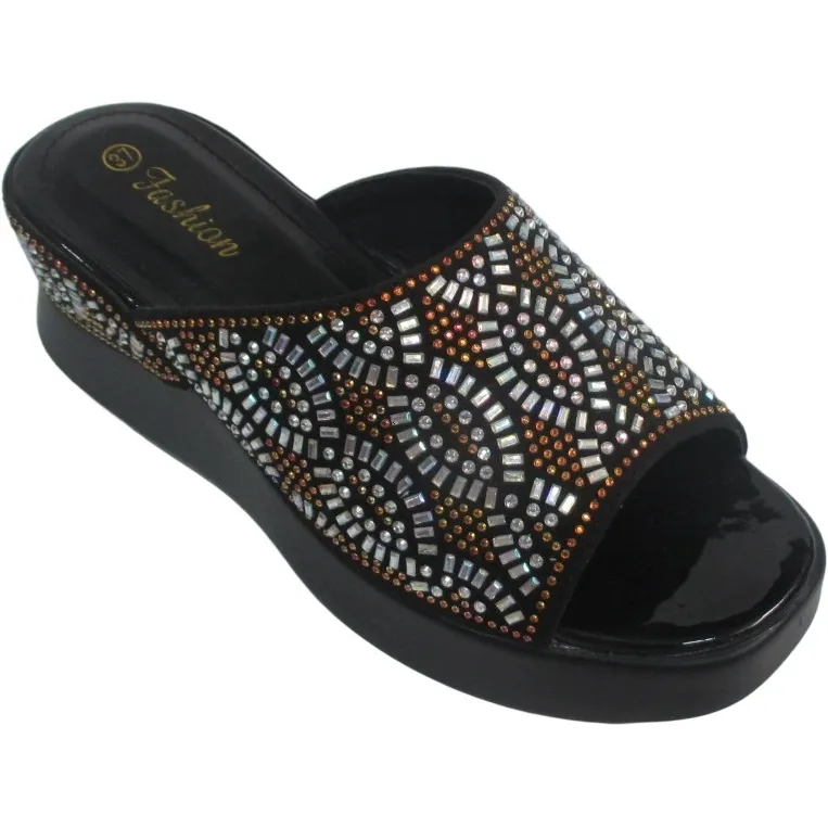 Women's Platform Rhinestone Open Toe Slippers Bulk Sale