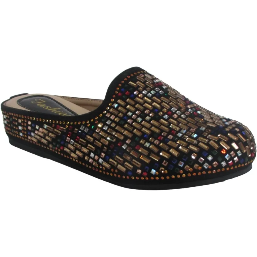 Kids’ Sparkle Rhinestone Backless Mules Bulk