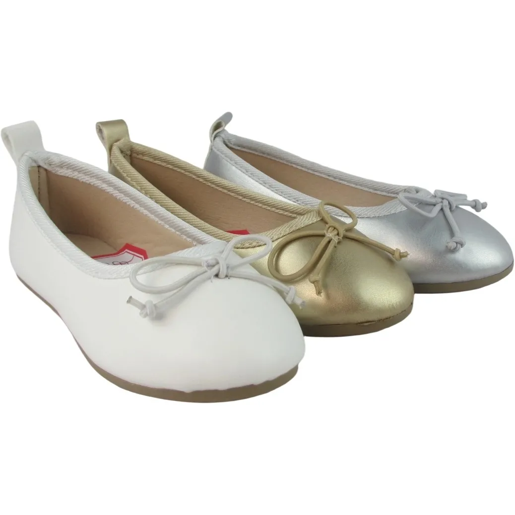 Kids PU Ballet Flats with Bowknot | Bulk Dance Shoes Sale