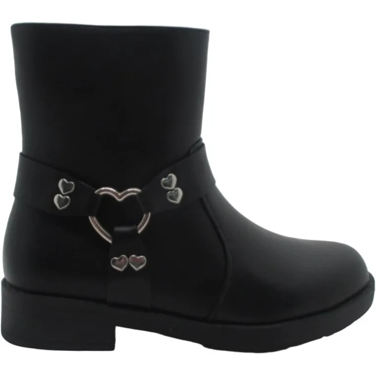 Toddler Girls' Eco Leather Ankle Boots with Zipper Bulk Sale
