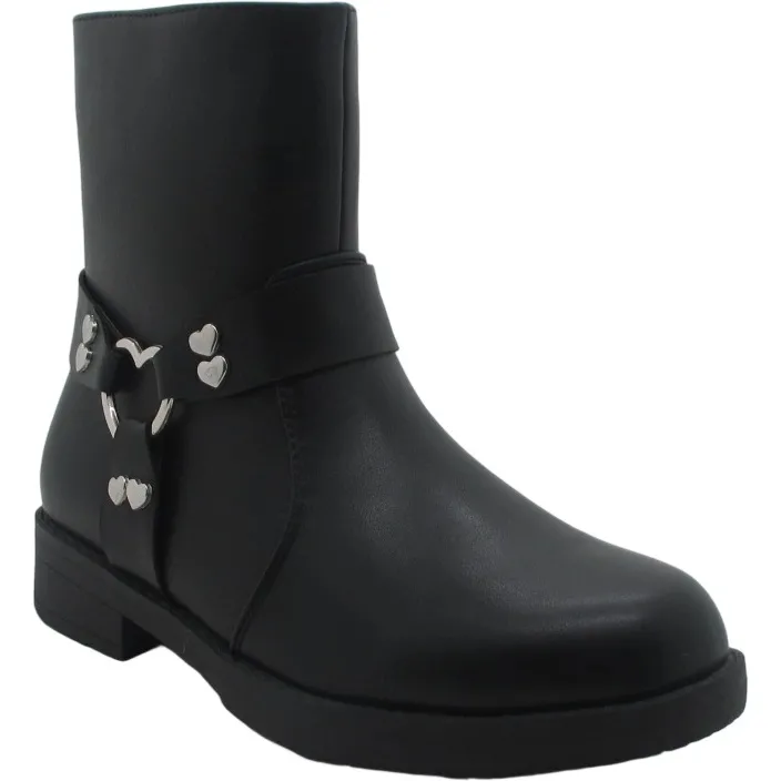 Toddler Girls' Eco Leather Ankle Boots with Zipper Bulk Sale