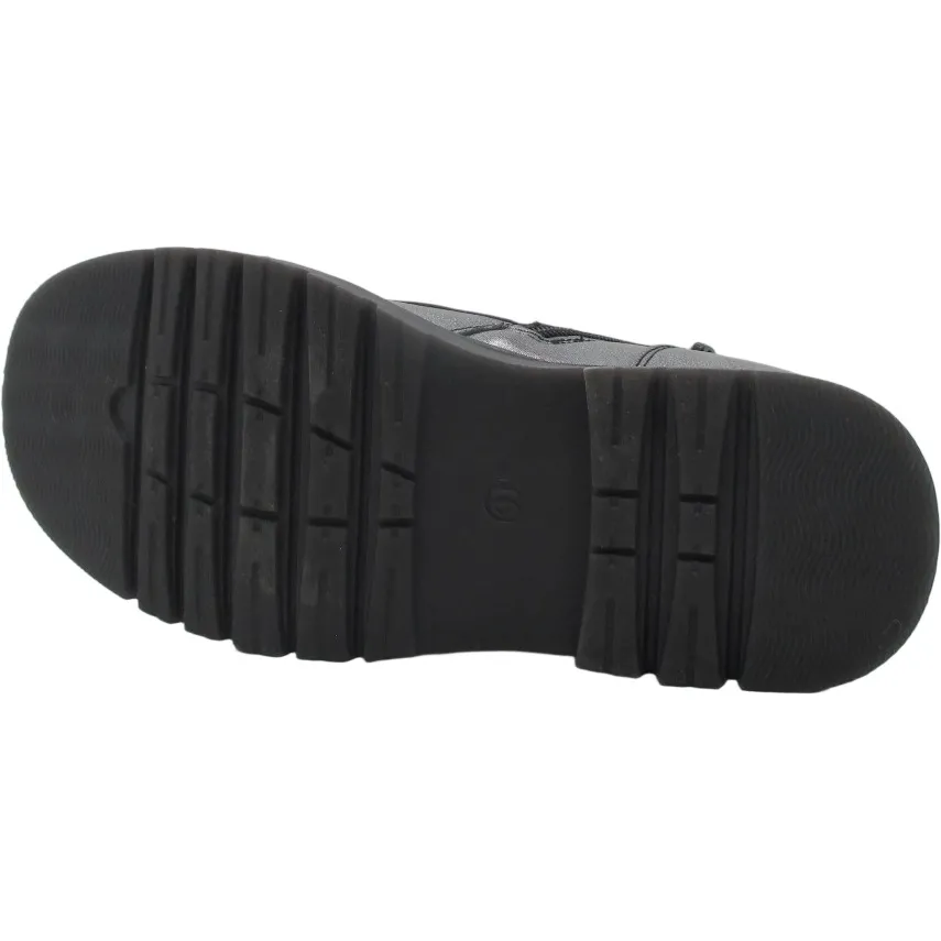 Wholesale Kids' Shiny Combat Boots - Side Zipper & Lace-Up | MOQ 1000 Pairs