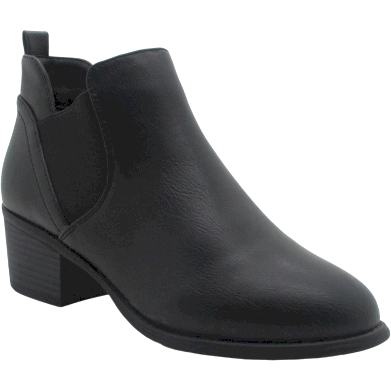Women's Chelsea Ankle Boots with Elastic Panels & Block Heels