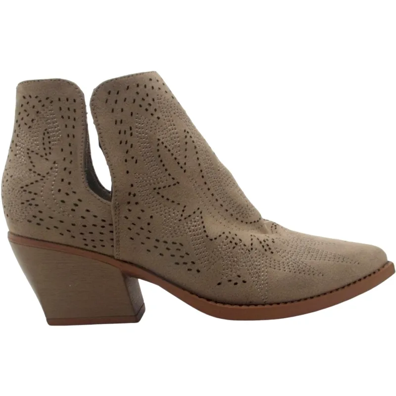 Women’s Faux Leather Ankle Boots (Pointed Toe & Block Heel)