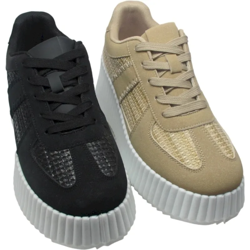 Women’s Platform Casual Sneakers | Lace-Up | Stylish & Comfy
