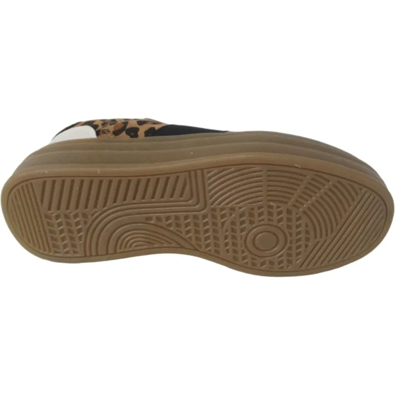 Women’s Leopard Print Platform Sneakers | Low-Top Lace-Up