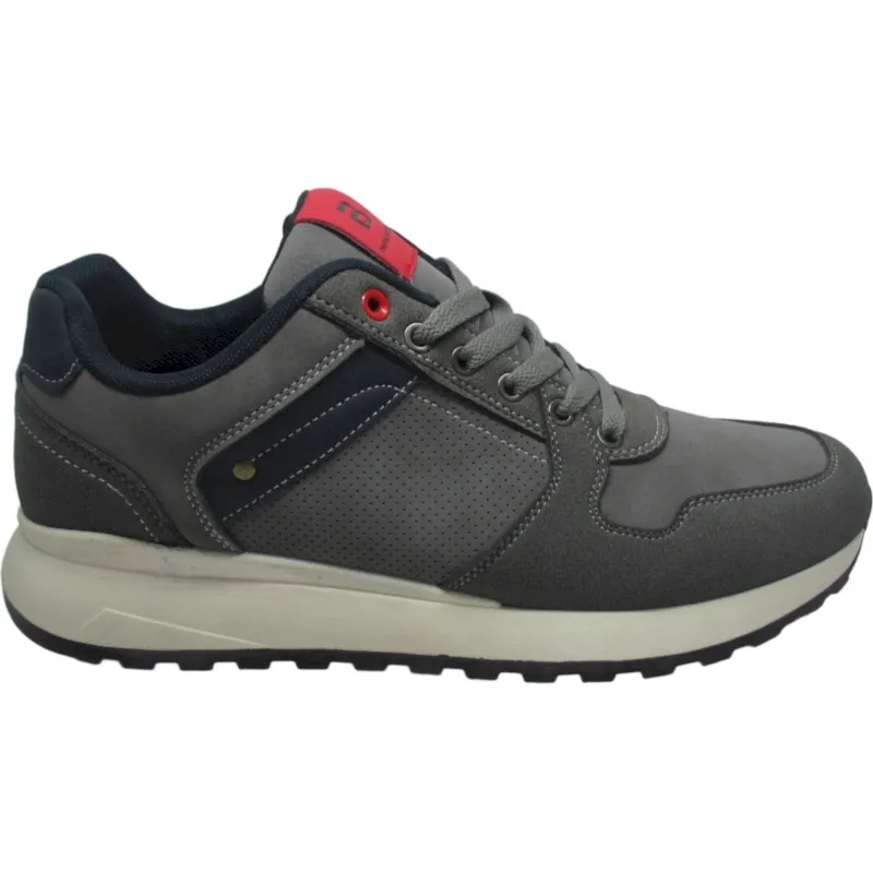 Men’s Faux Suede Mesh Low-Top Sneakers | Lace-Up Trainers